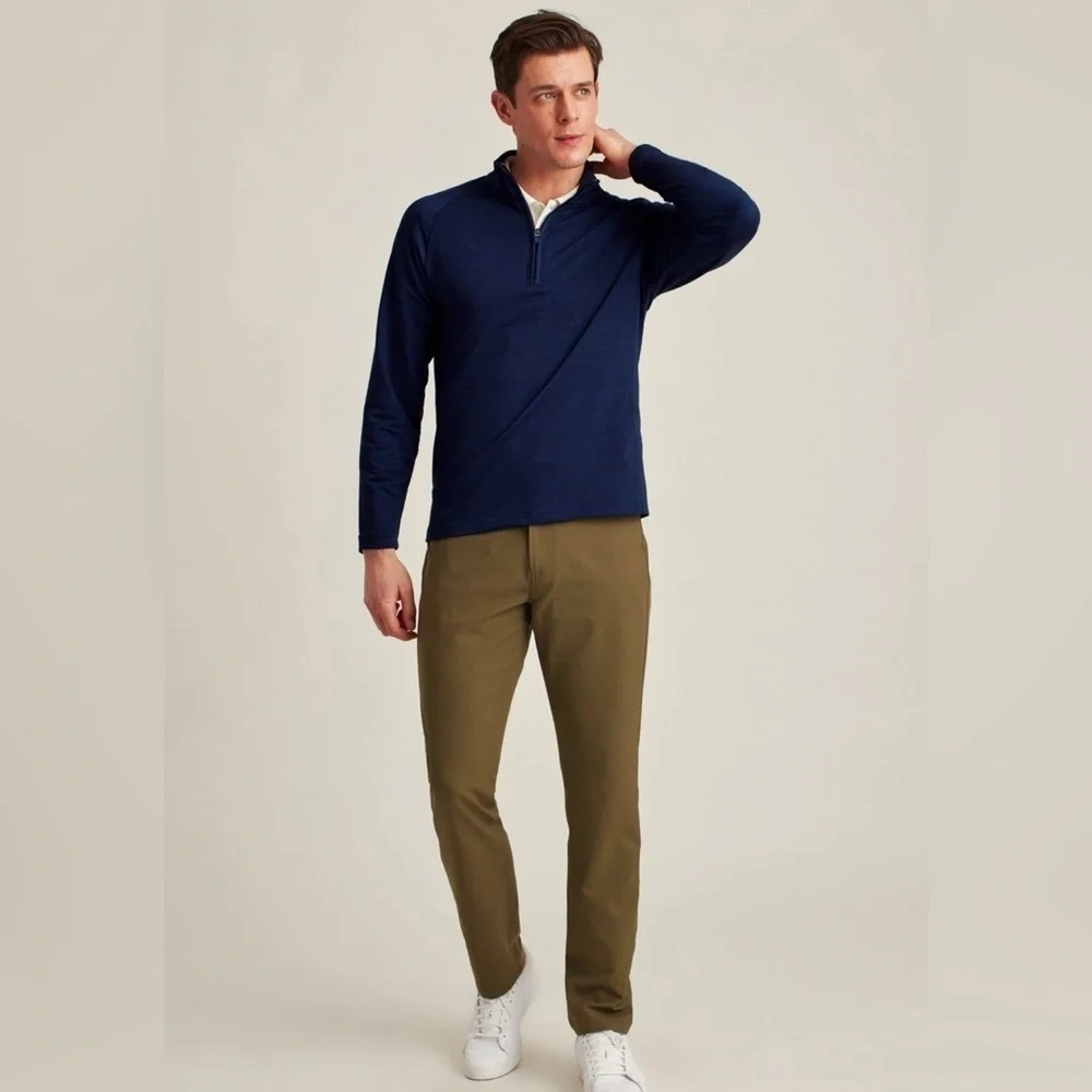 Bonobos Golf Shirt 1/4 Zip Pullover Men’s XL Navy Blue Long Sleeve Sweatshirt